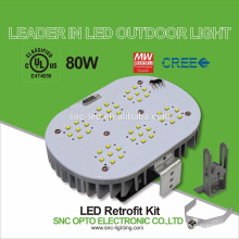 E39 Mogul Base montiert 347 V 80 Watt LED Shoebox Nachrüstsätze / High Bay Nachrüstsatz / Flutlicht Nachrüstsatz